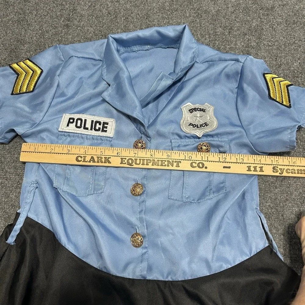 Girls Police Officer Uniform Cop Halloween / Dress Up Costume - Youth XL Vtg Hat